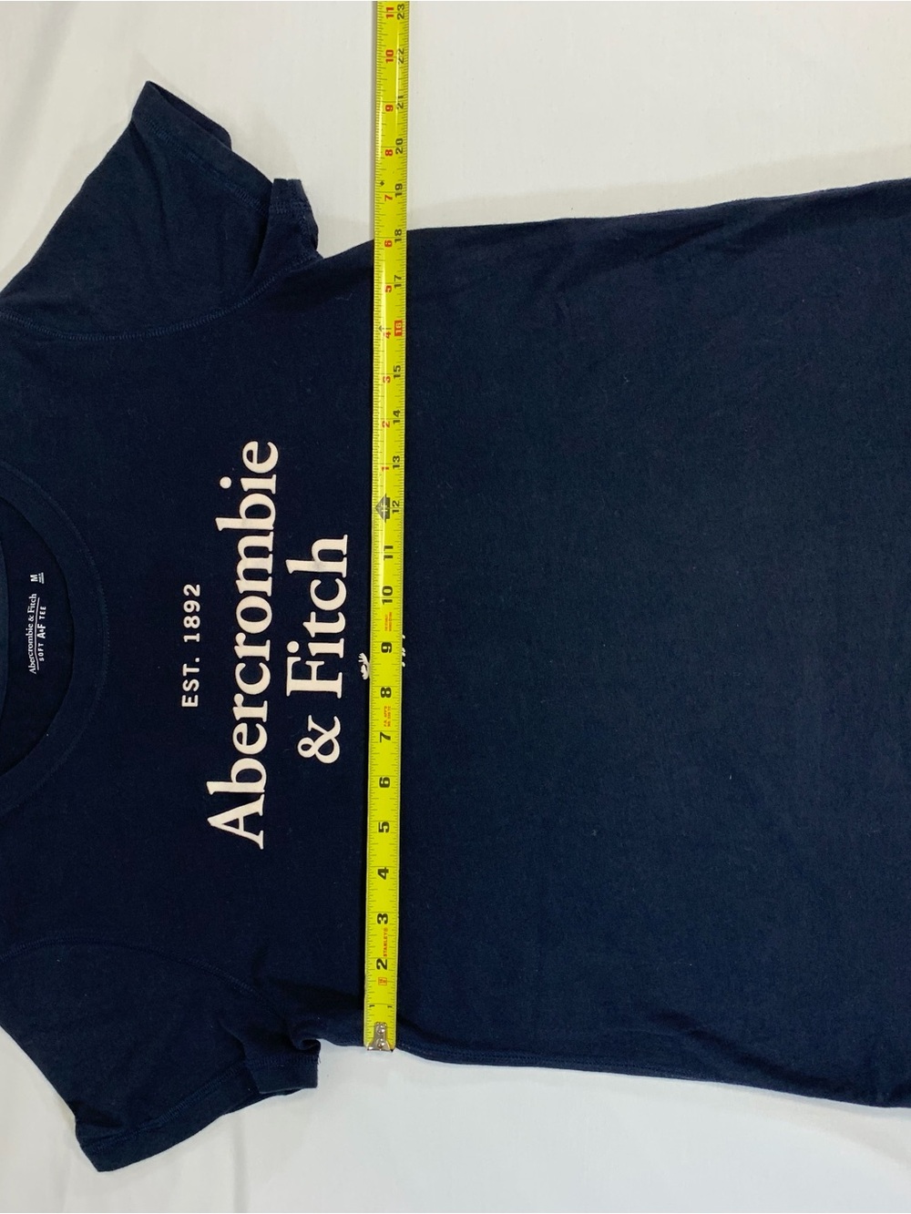 Abercrombie & Fitch Kids Navy Tee with Cream Logo